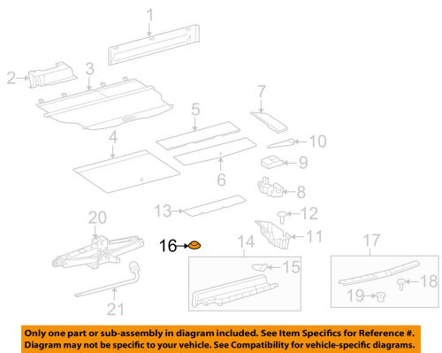 Toyota oem 11-13 highlander interior-rear-rear compartment nut 9008017244