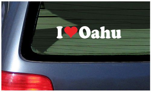 I love oahu sticker vinyl decal car hawaii fun honolulu