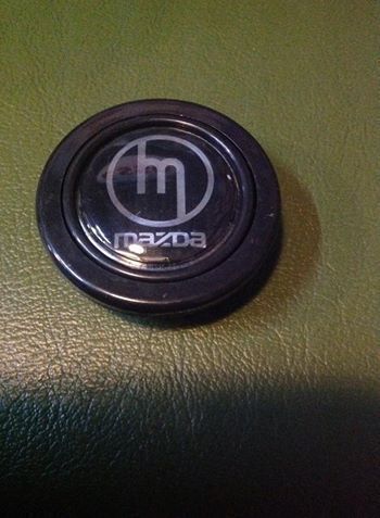 Mazda horn button steering wheel sparco momo nardi after market.