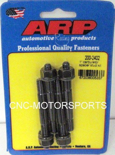 Arp carb stud kit 200-2402 1&#034; spacer 5/16 oal 2.700 black oxide qty 4