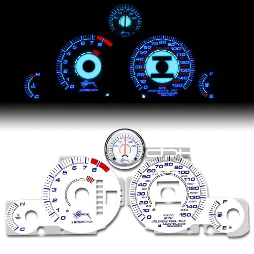 Reverse indiglo glow gauge white face for 97-01 honda prelude automatic h22a4 l4