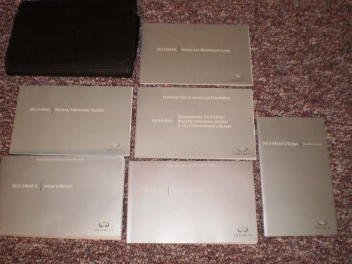 2013 infiniti g sedan car owners manual books navigation guide case all models