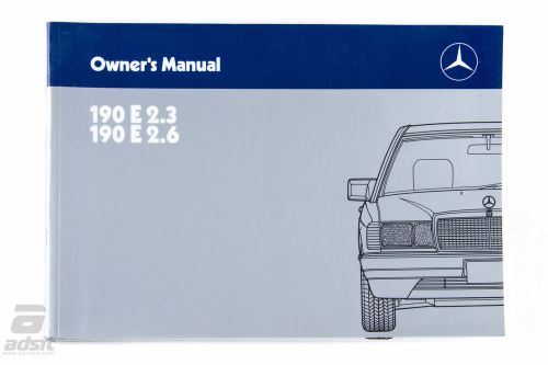 Mercedes-benz owner&#039;s manual 190e 2.3 190e 2.6 (6550572713) 1988