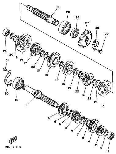 Yamaha atv gear 3rd 4th pinion 15t/16t 2xj171310000 2xj-17131-00-00 new $70