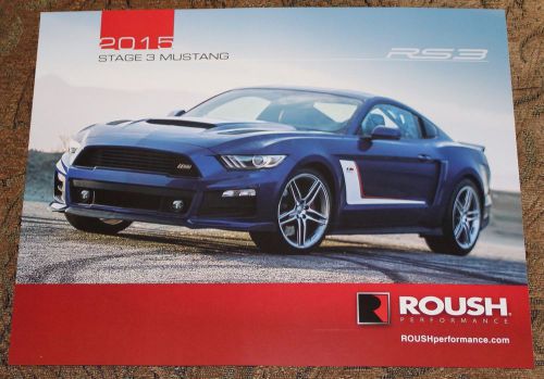 2015 ford roush mustang stage 3 rs3 placard brochure dealer specs free shipping