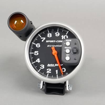 Autometer sport-comp monster shift-lite tachometer 0-10,000 5" dia black face