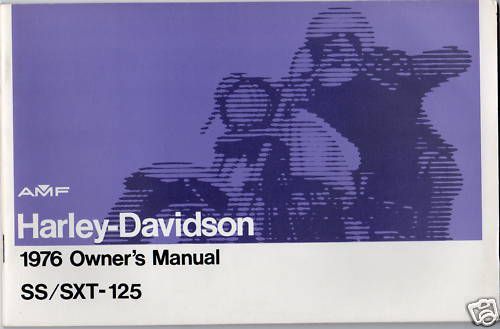 1976 harley davidson ss/sxt-125 owners manual nice