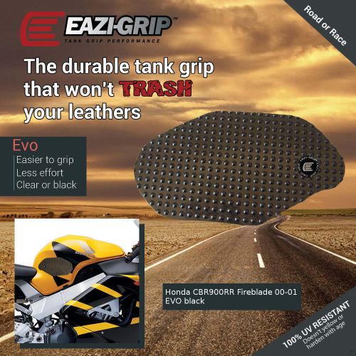 Eazi-grip evo tank grips for honda cbr900rr (929) 2000 - 2001, clear or black