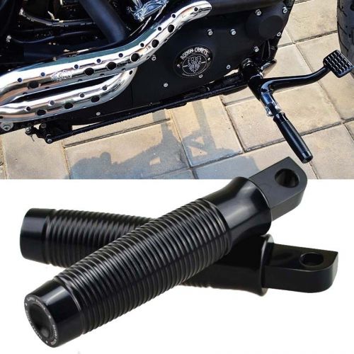 Black rough crafts cnc footrest foot peg for hd sportster xl1200r 883c 48 custom