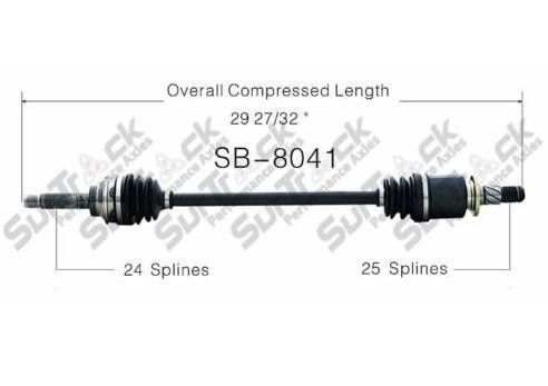 95-99 subaru legacy pair both rear cv joint axle shaft assemblies