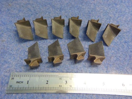 Lot of 10 aviation turbine engine blades only for collectors