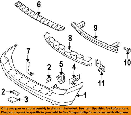 Kia oem 866451f000 rear bumper-step pad