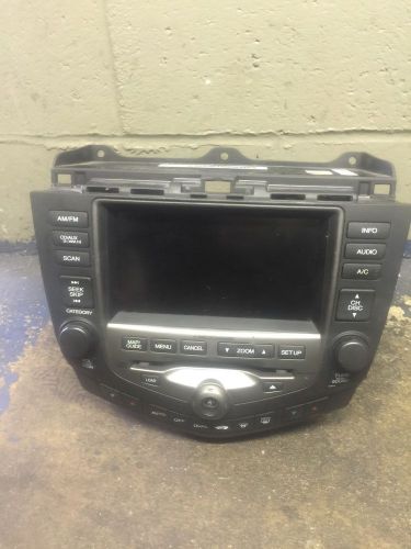 03 07 honda accord navigation gps system radio lcd screen 6 disc changer player