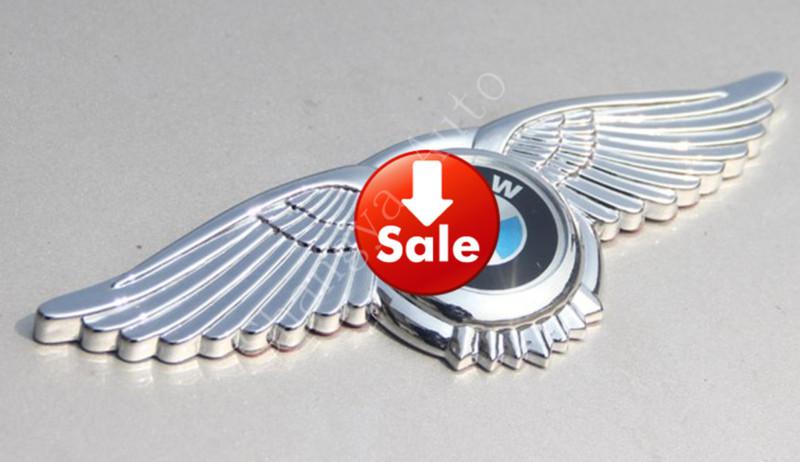 For bmw badge car wings 3m front hood bonnet emblem 8.5*2.7 inches 