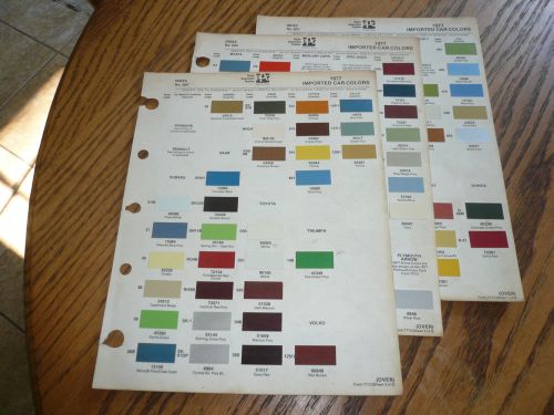 1977 datsun honda mazda toyota subaru ditzler import color chip paint sample -