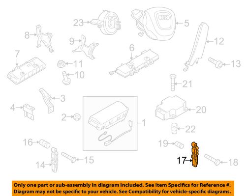 Audi oem 06-10 a8 quattro supplemental restraint system-impact sensor 4b0959643d