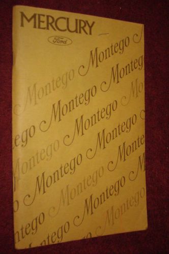 1975 mercury montego owner&#039;s manual / nice original!!!