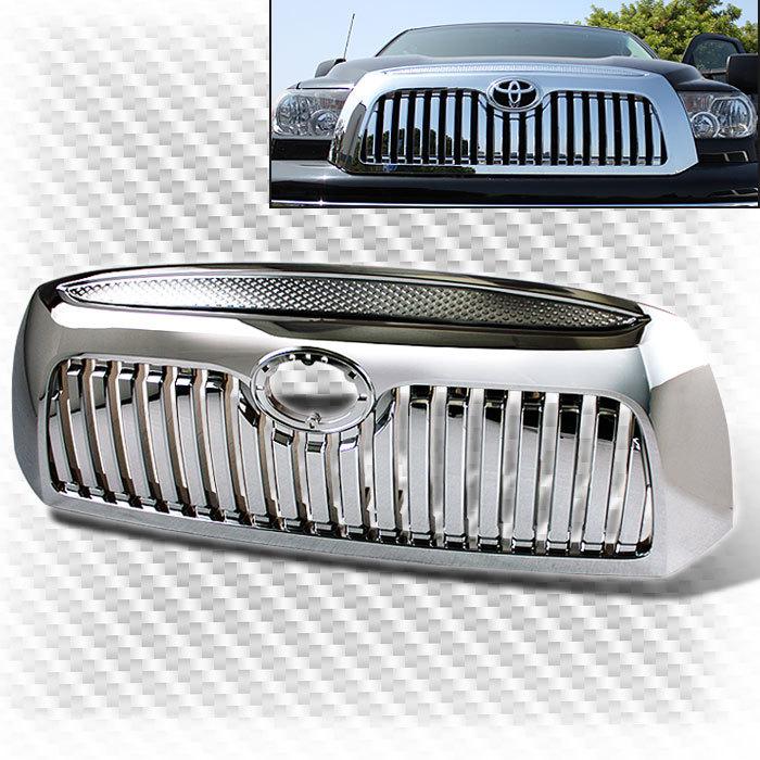 07-09 toyota tundra chrome abs plastic grille sport hood grill replacement set