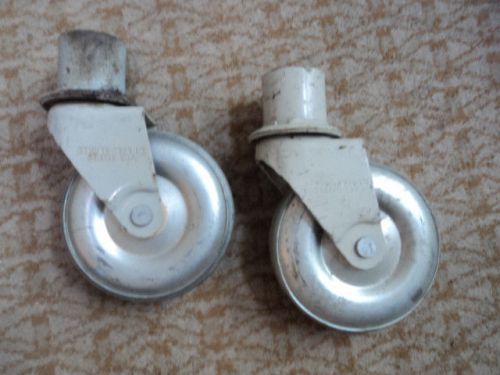 2 vintage atwood swivel caster wheels 1000 lb 2&#034; inside diameter trailer