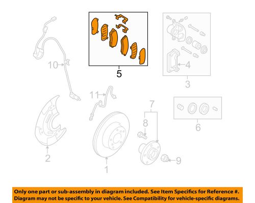 Subaru oem 2014 legacy brake-front pads 26296aj02a