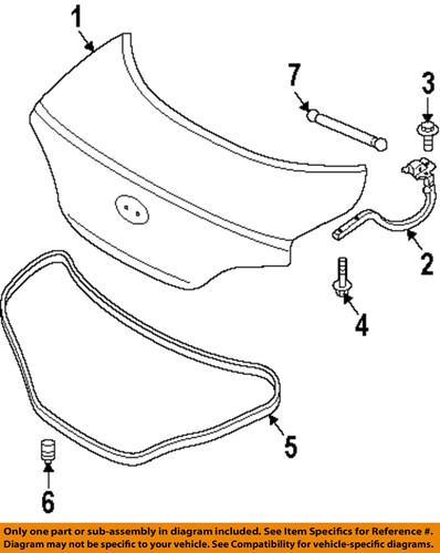 Hyundai oem 692002m000 trunk lid