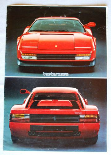 Ferrari testarossa sales brochure