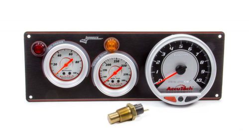 Longacre white face analog accutech sportsman/smi gauge panel assembly p/n 44440