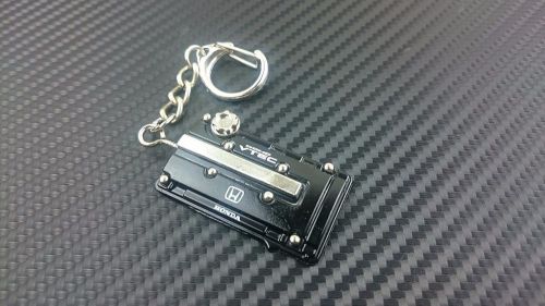 New honda b16 b18 b20 k20 type r black valve cover vtec keychain key civic si ex