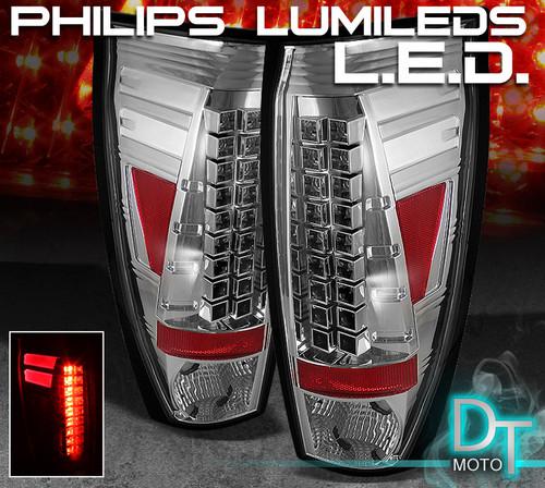 02-06 chevy avalanche philips-led perform clear tail lights lamps left+right