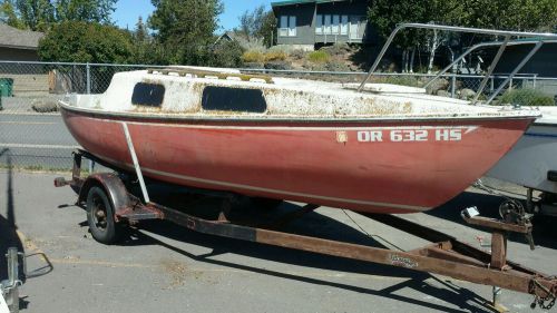 Sailboat hull and trailer