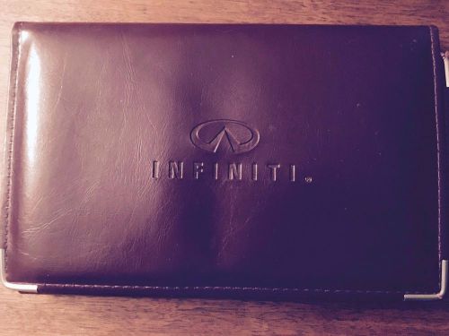 Infiniti g20, 1996 owner&#039;s manual + warranty booklet, with leather covers