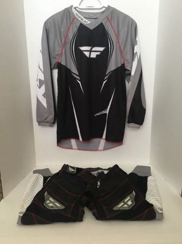 Fly racing f-16 jersey &amp; pant set mx/atv/bmx/mtb riding gear youth 24