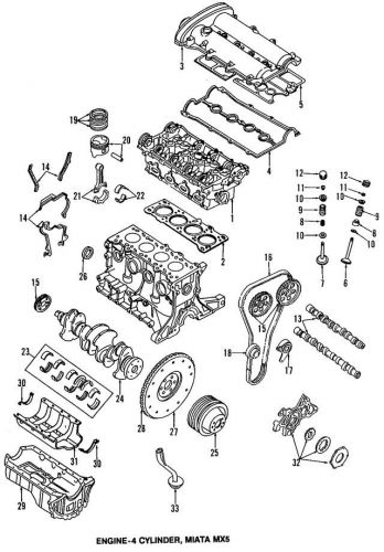 Genuine 1993-2000 mazda gasket head valve bp05-10-235c