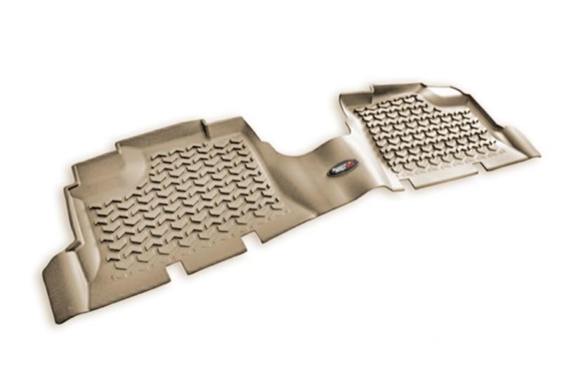 Rugged ridge 13950.01 all terrain floor liner rear pair tan