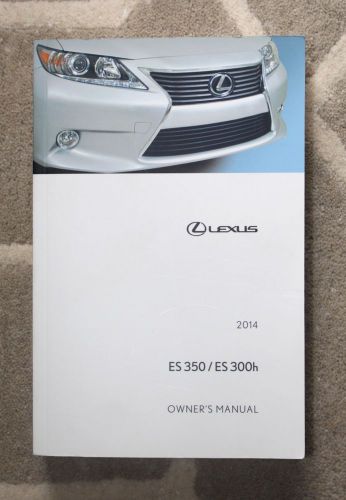 2014 lexus es 350/es 300h  owner&#039;s book only