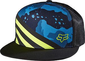 Fox racing smash up mens snapback hat electric blue