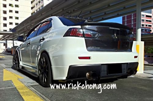 2008 to 2015 mitsubishi lancer evo x ralliart custom trunk boot lip spoiler new