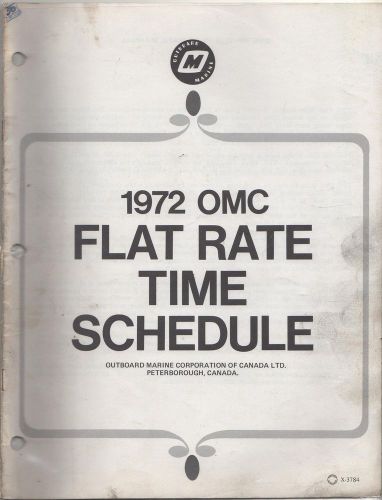 1972  omc outboard  flat rate time schedule  manual