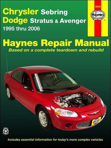 Chrysler sebring, dodge stratus, avenger repair manual 1995-2006