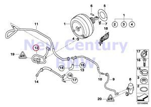 Bmw genuine power brake unit depression vacuum line with pressure sensor e90 e90