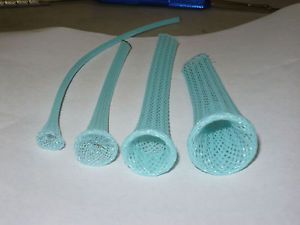 1/2 braided expandable sleeving -  aqua blue -   techflex 25ft