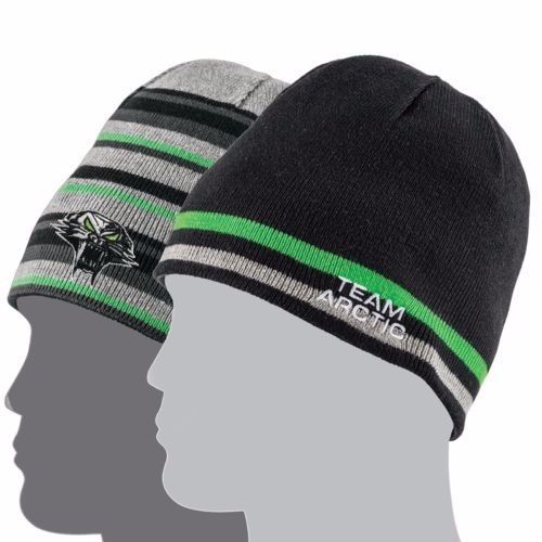 Arctic cat men&#039;s cathead stripes reversible beanie/hat 5263-059