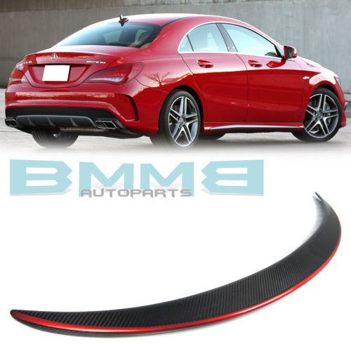 Carbon &amp; red a type trunk spoiler mercedes benz w117 sedan cla180 cla220 2017