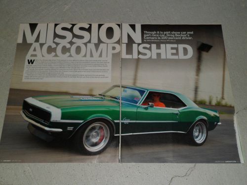 1968 chevrolet camaro article / ad