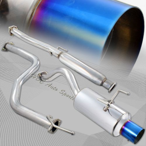 For 1992-1995 honda civic 3 door jdm 4&#034; burnt tip t304 catback exhaust muffler