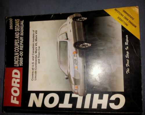 1988-2000 lincoln coupes sedans chilton repair manual 26500 shop service garage