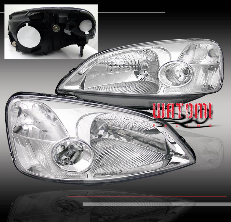 2001 2002 2003 honda civic 2/4dr crystal headlight lamp