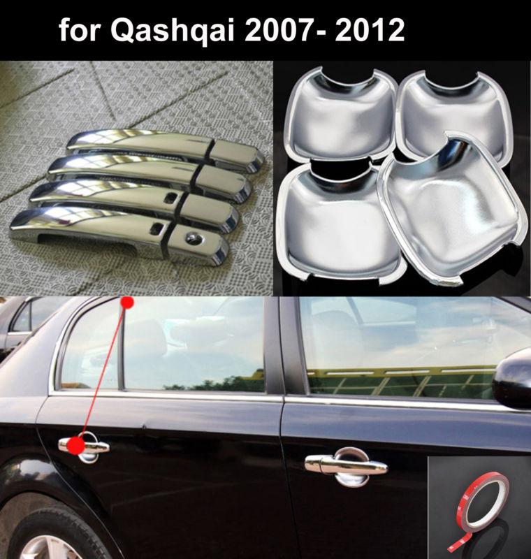 For nissan qashqai 2007 08 09 10 11 12 door handle& bowl covers w/ 2 smart holes