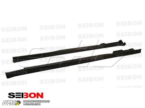 Seibon carbon fiber tr-style carbon fiber side skirts kit auto body honda civic