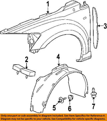 Dodge oem 5303867af fender liner